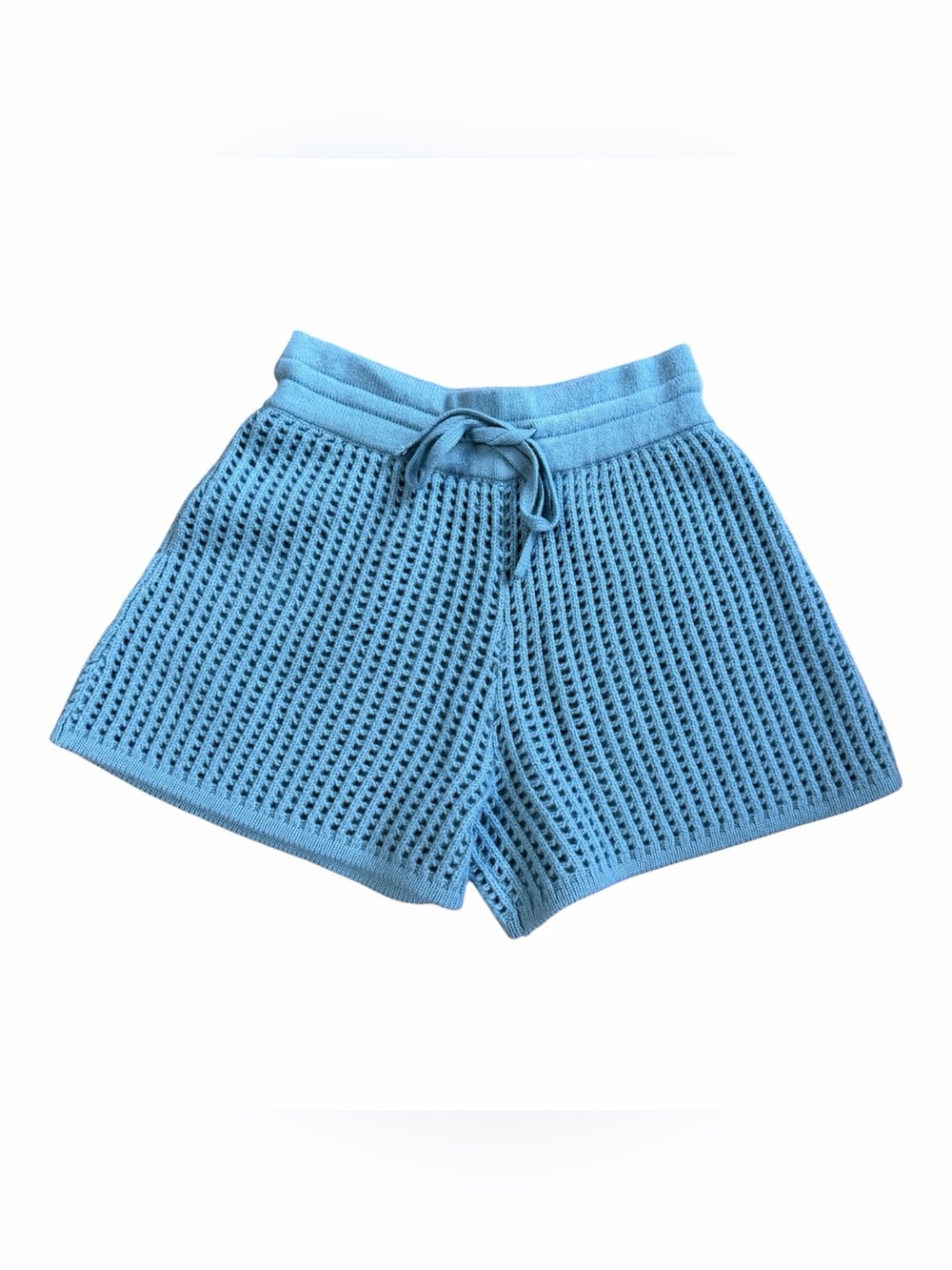 NakedCashmere 100% Cashmere Knit Shorts XS – Sky Blue | Like New